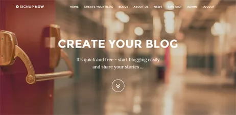 bootstrap template php blogs portal