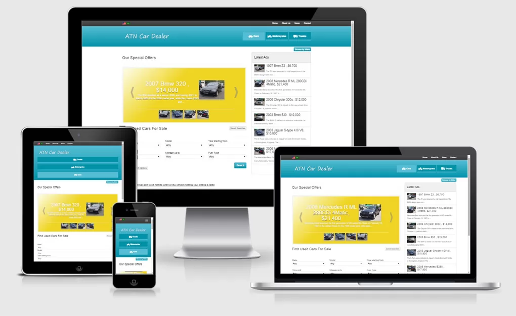 responsive car dealer php script