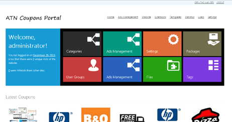 responsive template coupons portal