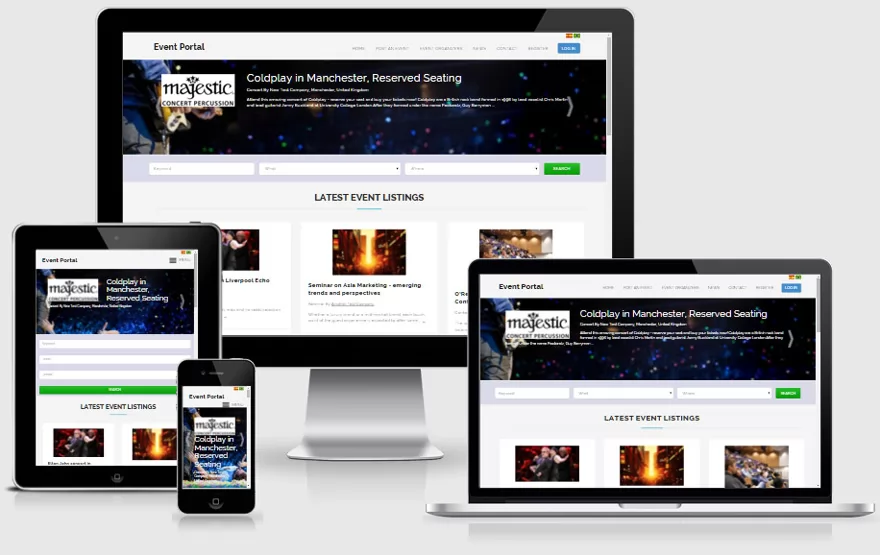responsive php events script