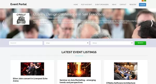 responsive php events script