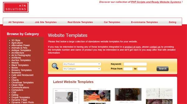 Visit the new Template section on our website to find out hundreds of website templates
