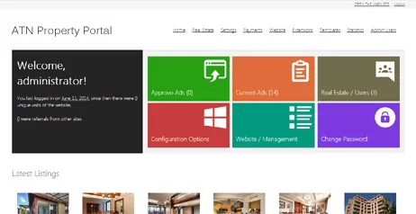 ATN Property Portal admin panel demo