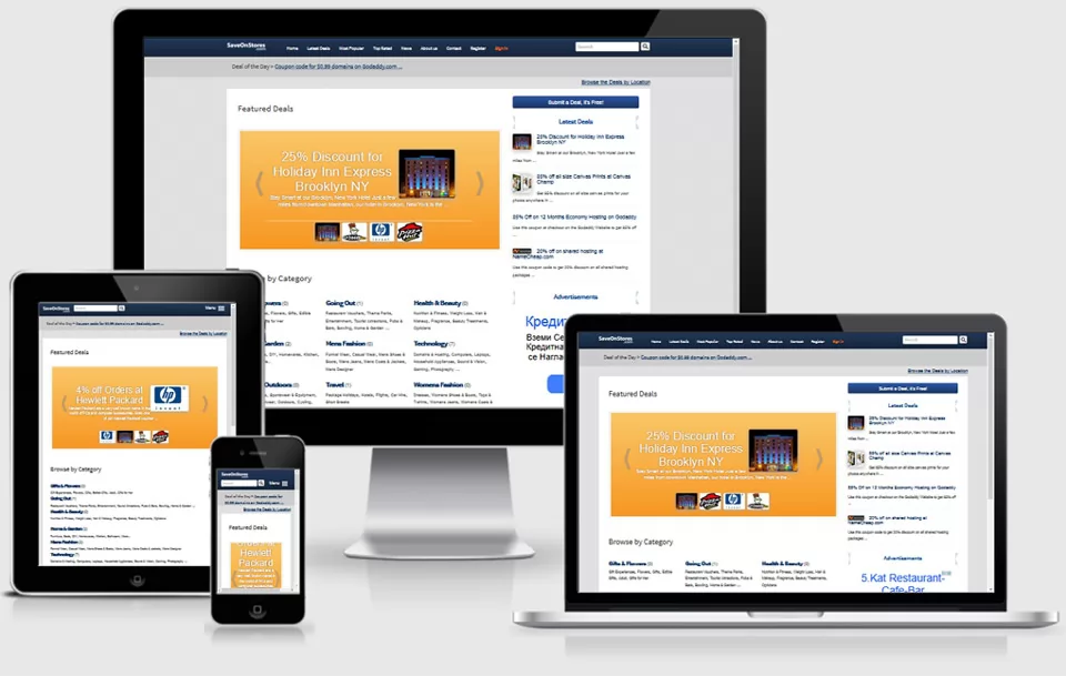 responsive coupon portal sharing script