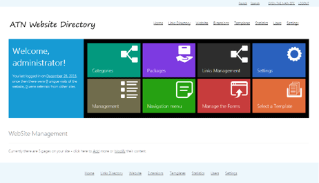 ATN Link Directory admin panel demo